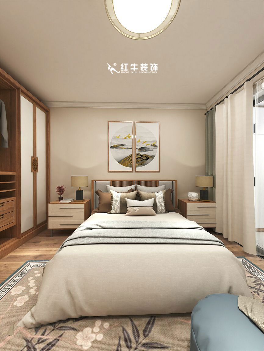 蔣琛_九條巷106㎡現(xiàn)代風(fēng)“養(yǎng)老房”裝修，給設(shè)計(jì)做減法！07主臥+logo