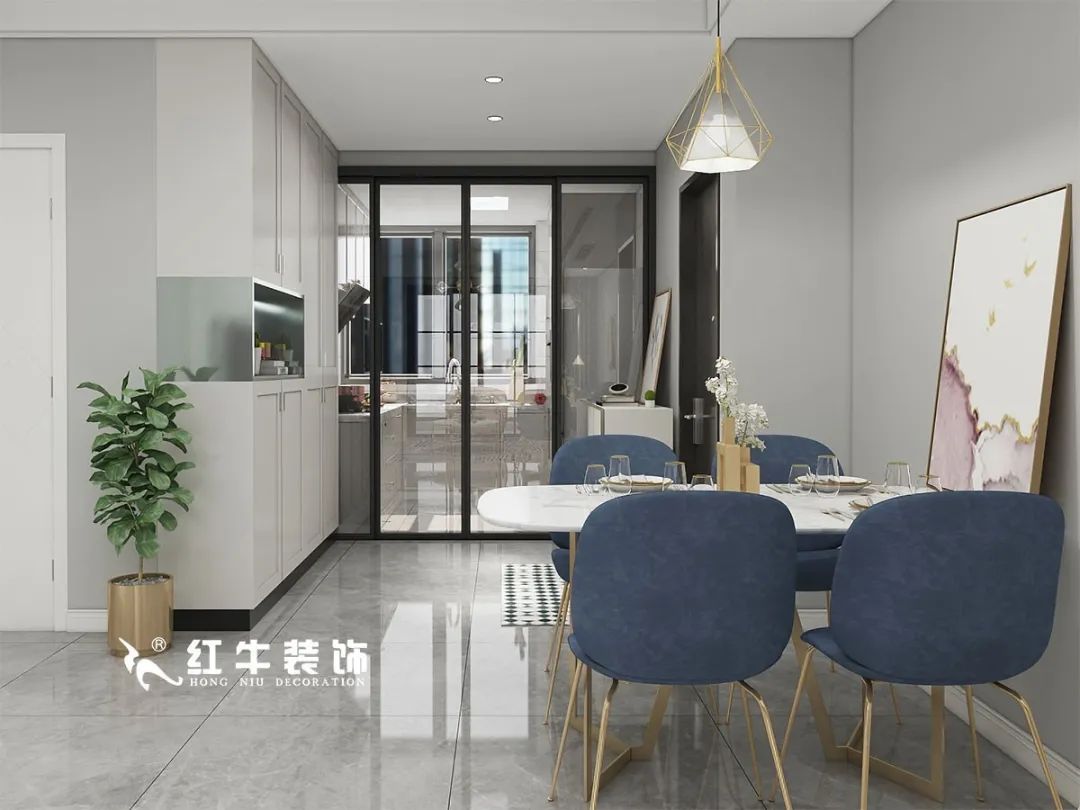 劉萍萍_仙龍灣山莊90㎡輕奢風(fēng)格｜加入一點(diǎn)金屬線條，這個(gè)家高級(jí)又溫柔！05