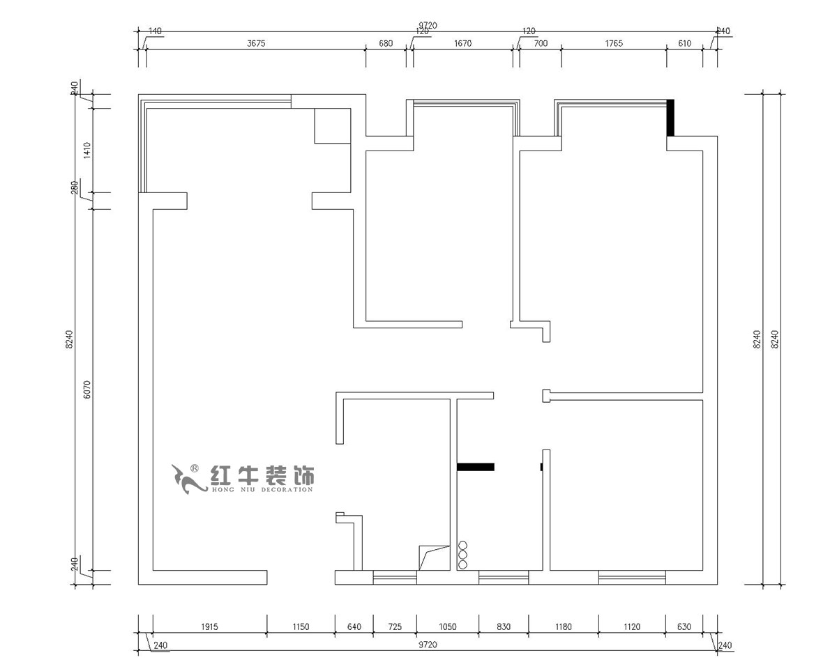 朱明琪｜仙林國際J-1802-95㎡-現(xiàn)代簡(jiǎn)約風(fēng)格｜3室2廳1衛(wèi)｜新房裝修｜成品家￥131929｜全包13萬｜00_01原始結(jié)構(gòu)圖