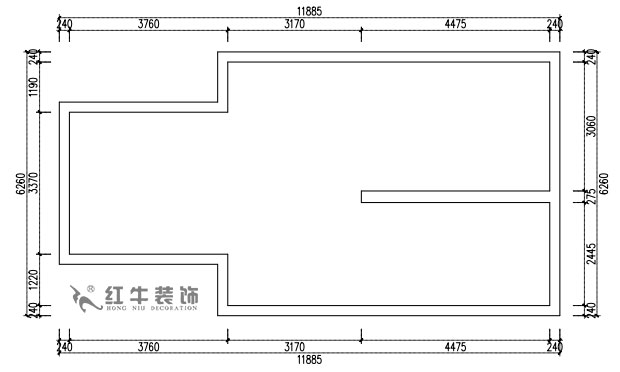 張桐瑋｜雨花村19-701-110㎡-現(xiàn)代簡約風格｜3室2廳1衛(wèi)｜新房裝修｜定制家￥124244｜全包12萬｜00_03二層原始結(jié)構(gòu)